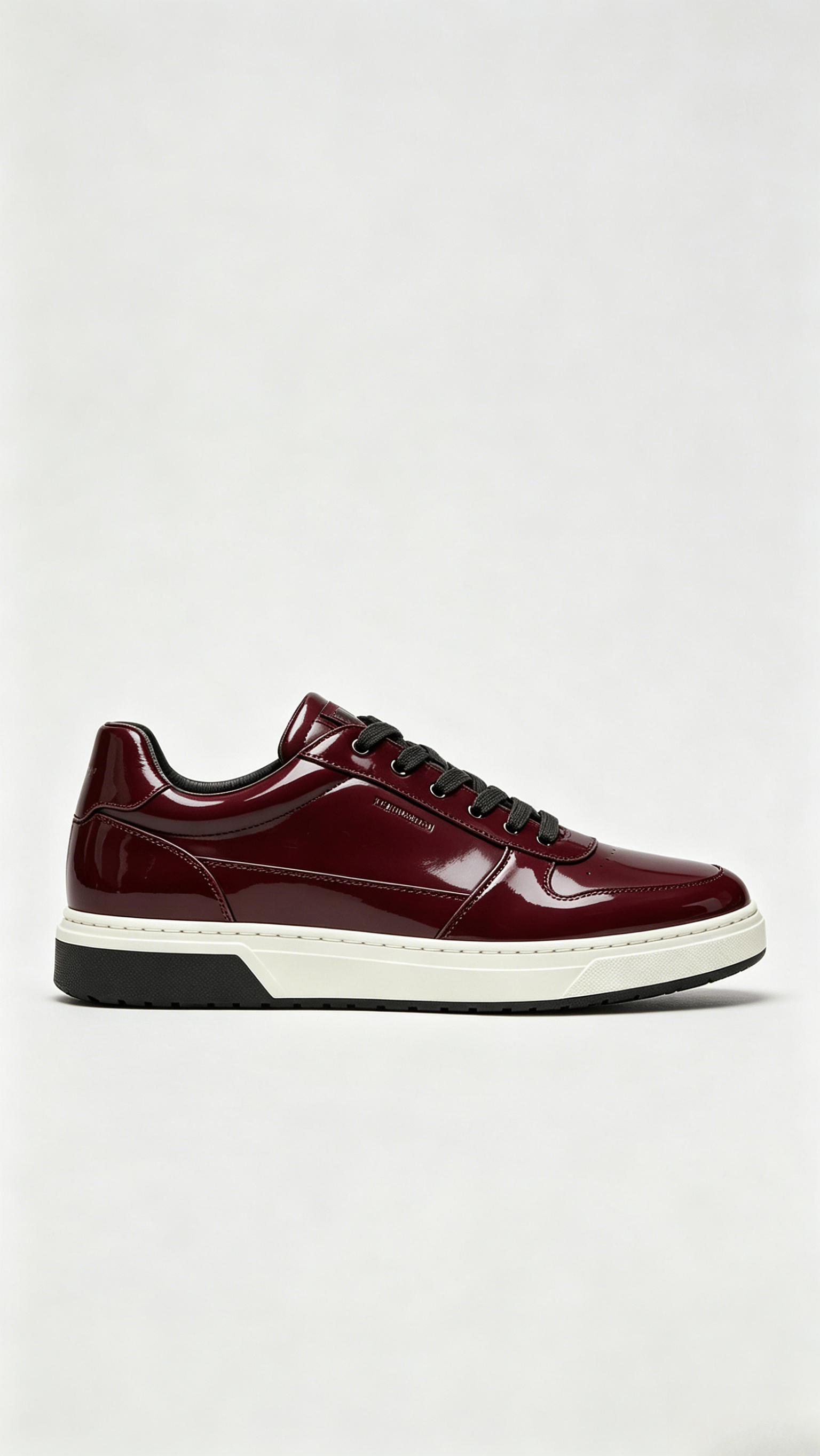 Burgundy Patent Leather Sneakers