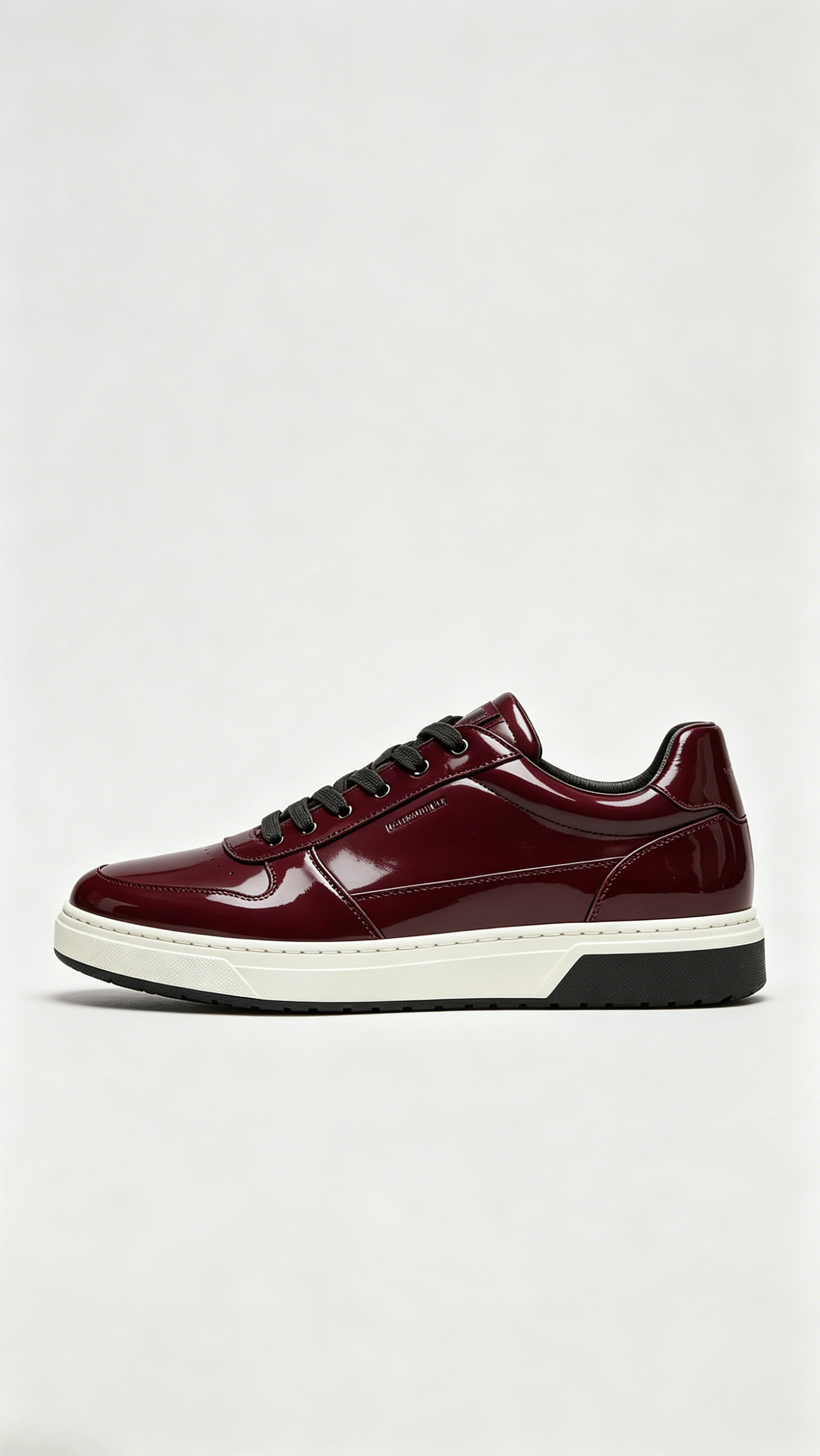 Burgundy Patent Leather Sneakers - Image 2