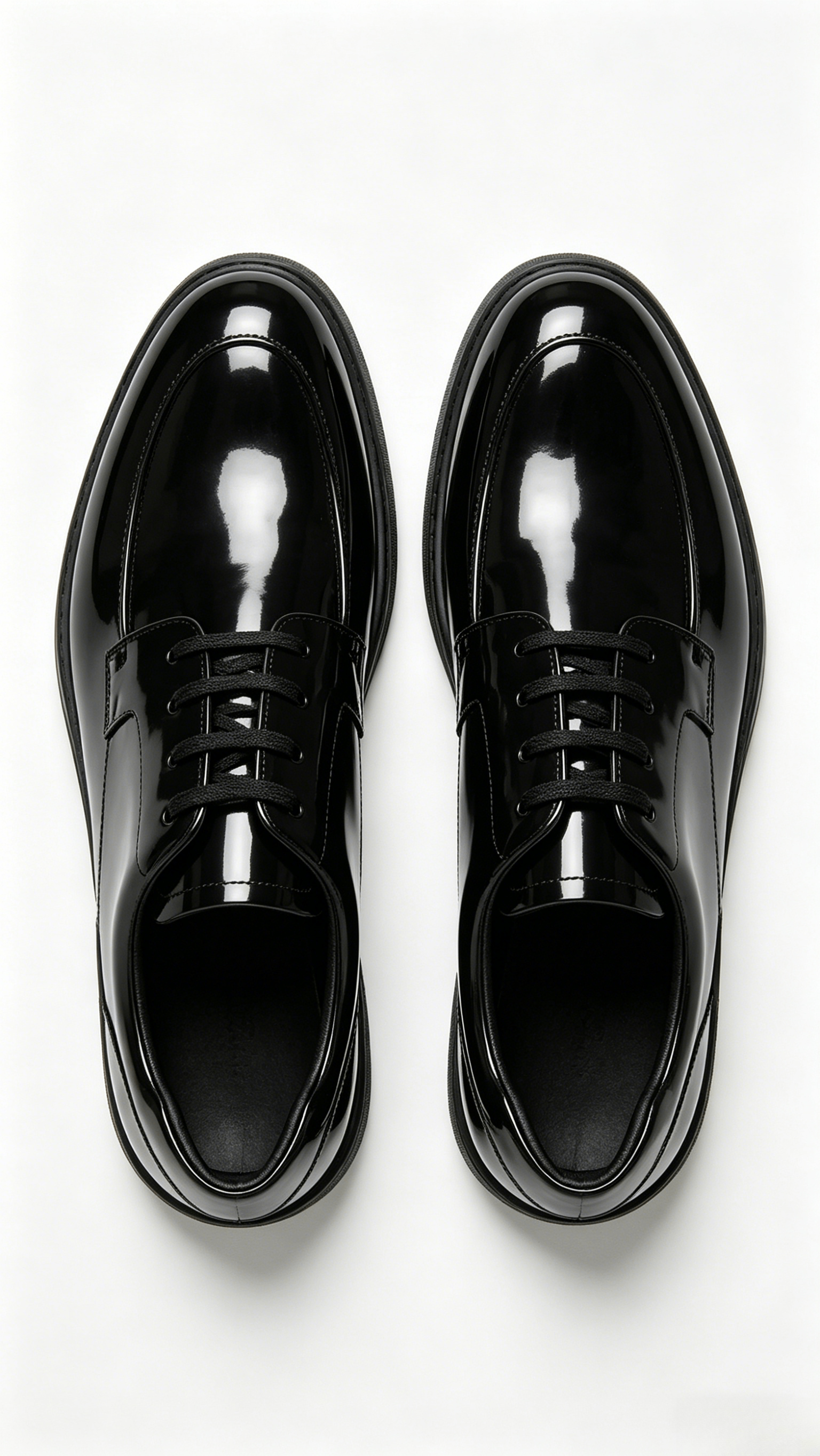 Black Patent Leather Smart Casual Sneakers - Image 3