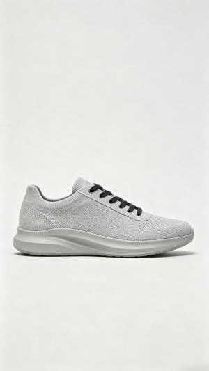 Light Grey Knit Casual Sneakers