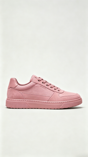 Pink Monochromatic Mixed Media Sneakers