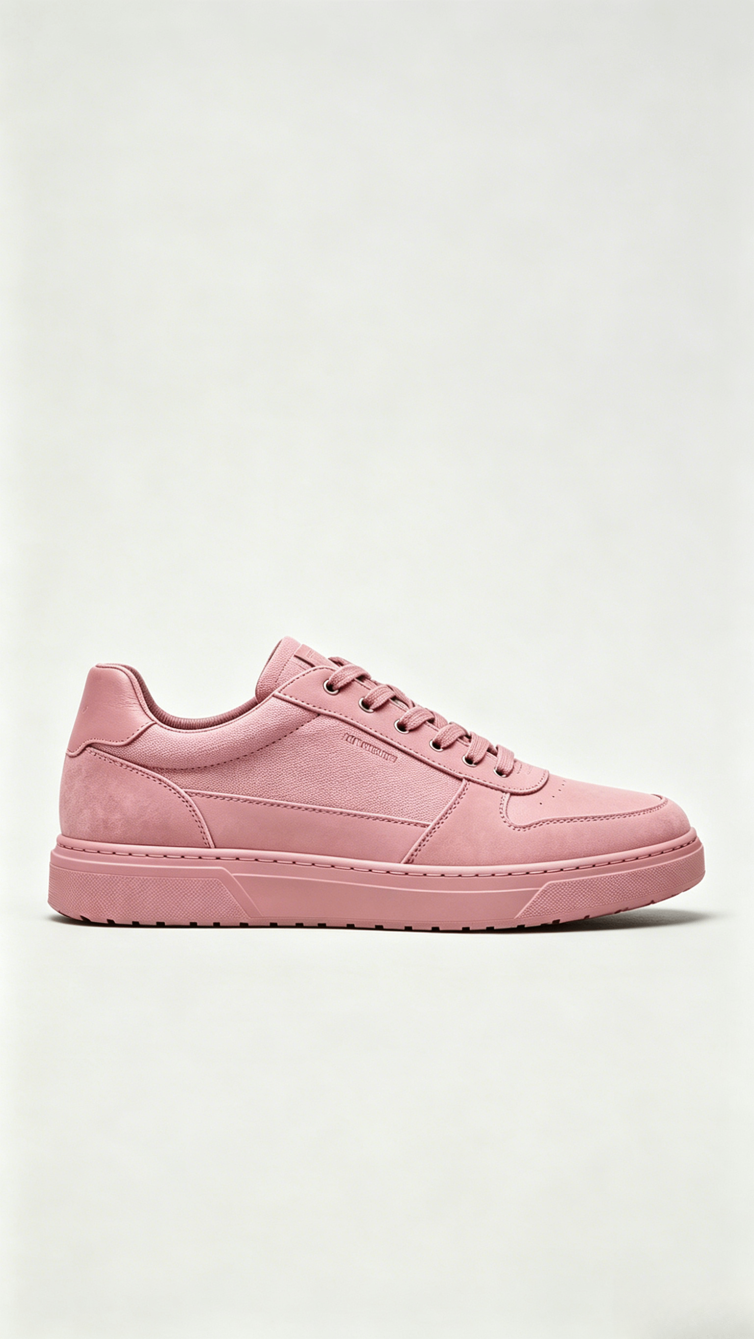 Pink Monochromatic Mixed Media Sneakers