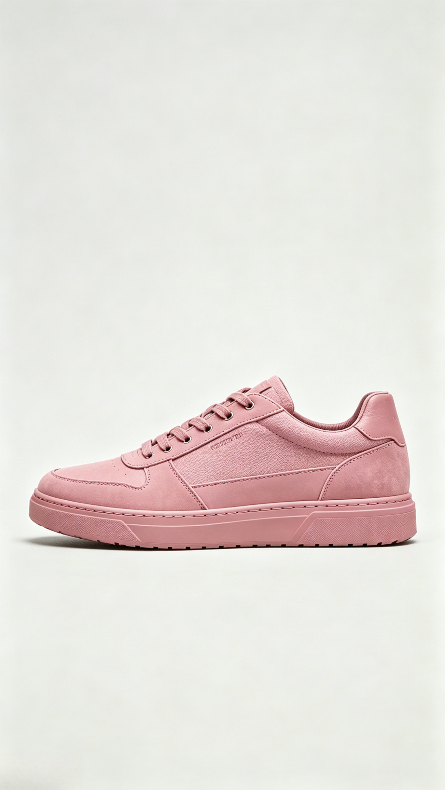 Pink Monochromatic Mixed Media Sneakers - Image 2