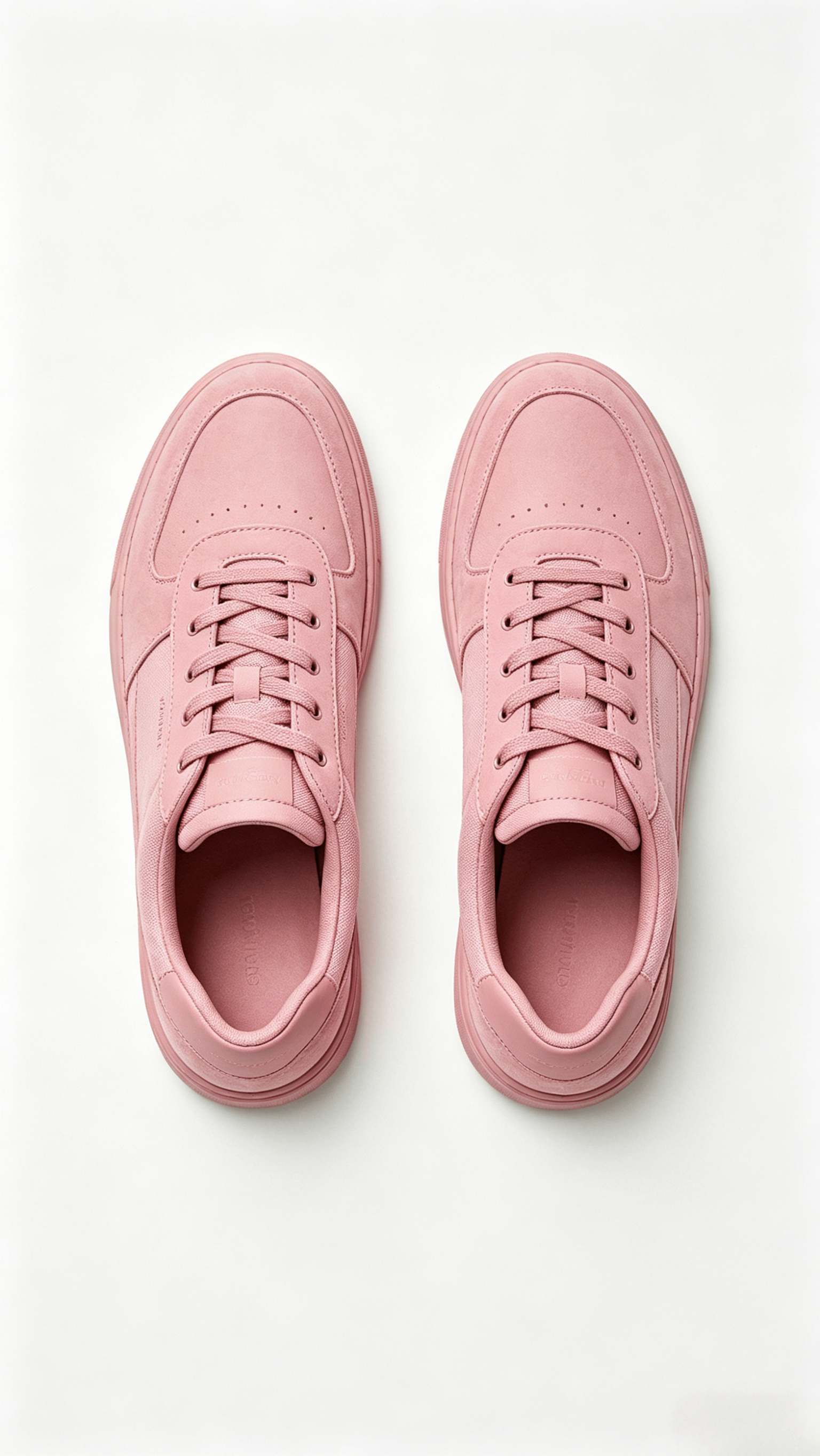 Pink Monochromatic Mixed Media Sneakers - Image 3
