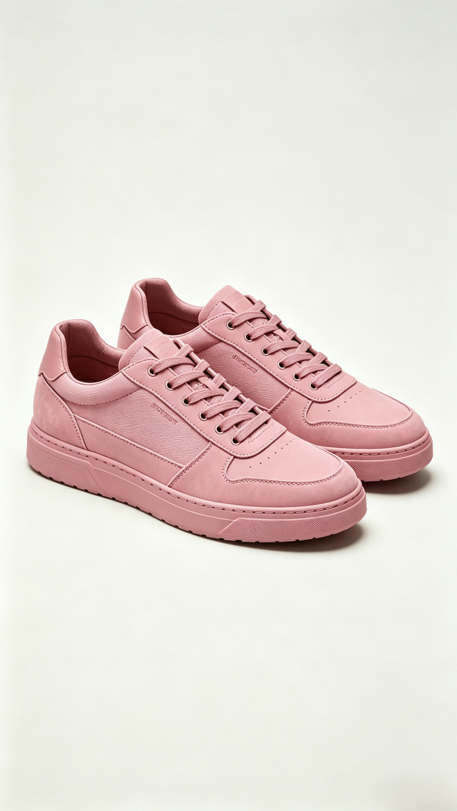 Pink Monochromatic Mixed Media Sneakers - Image 4