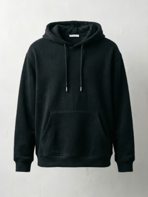Textured Fleece Pullover Hoodie
