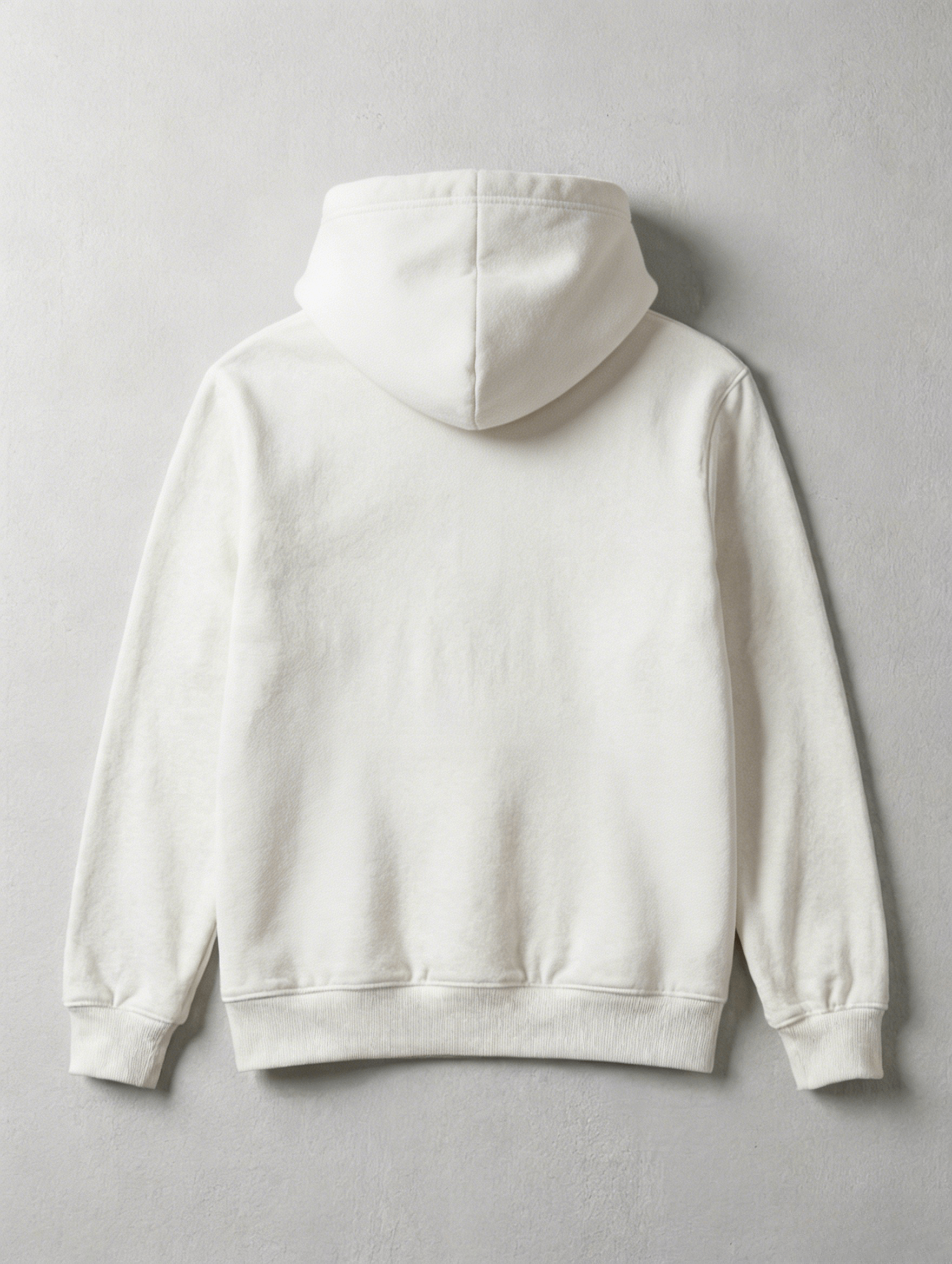 White Dual Side Zip Half-Zip Hoodie - Image 2