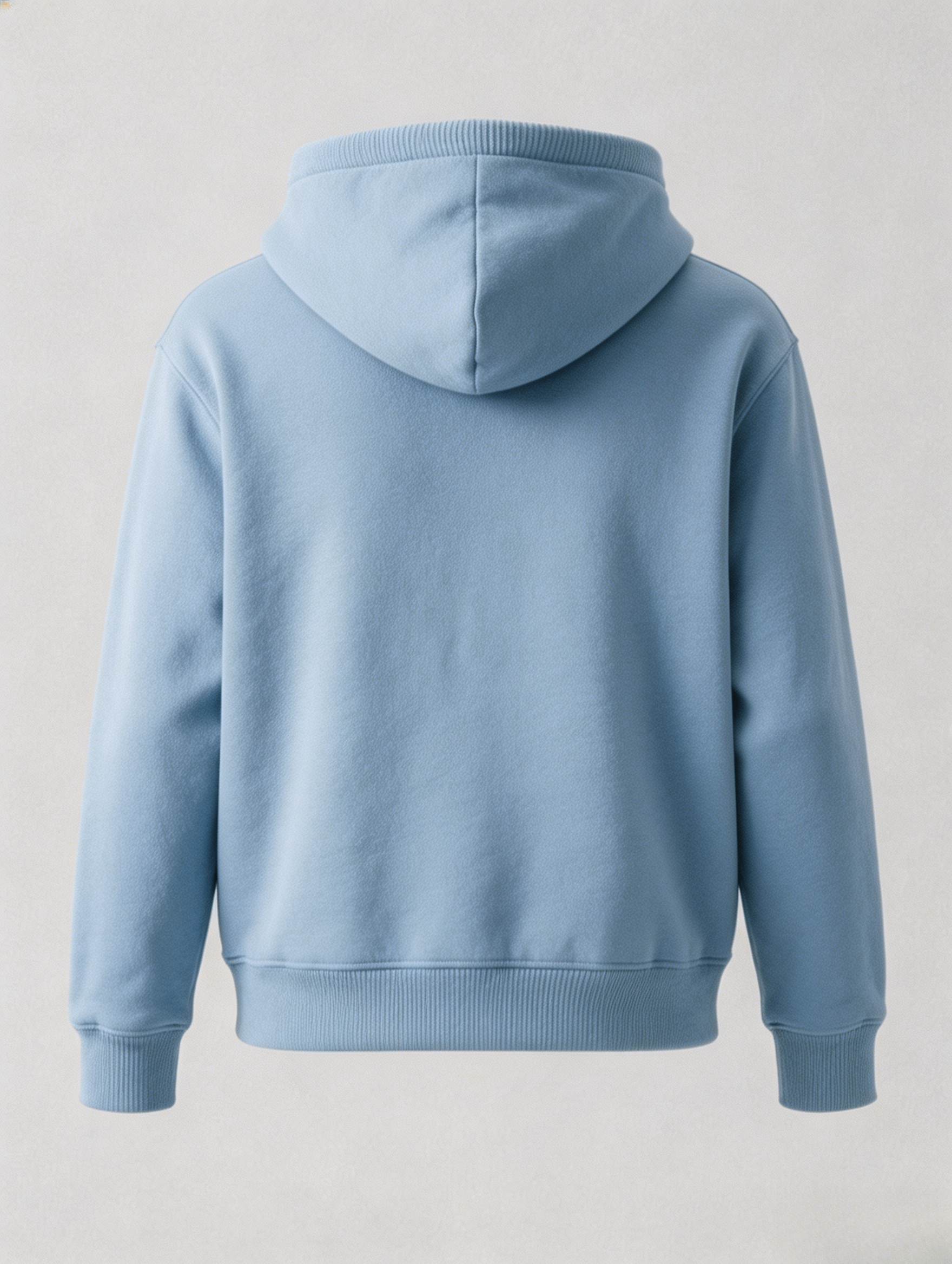 Light Blue Embroidered Zip-Pocket Hoodie - Image 2
