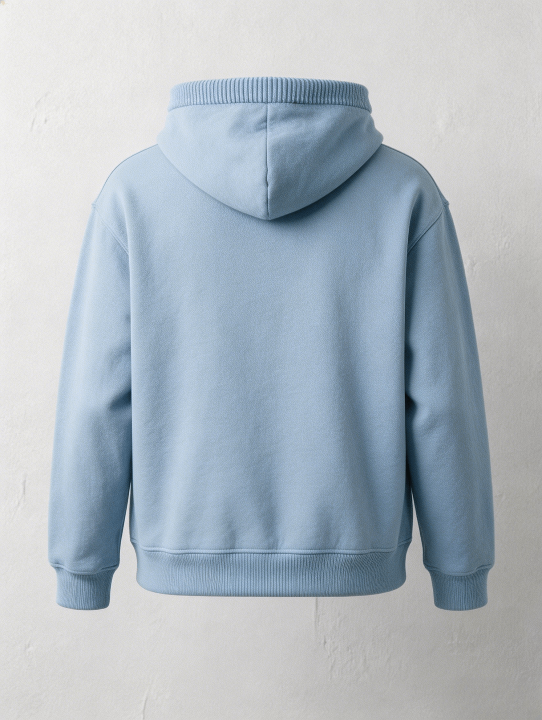 Light Blue Half-Zip Fringe Pocket Hoodie - Image 2