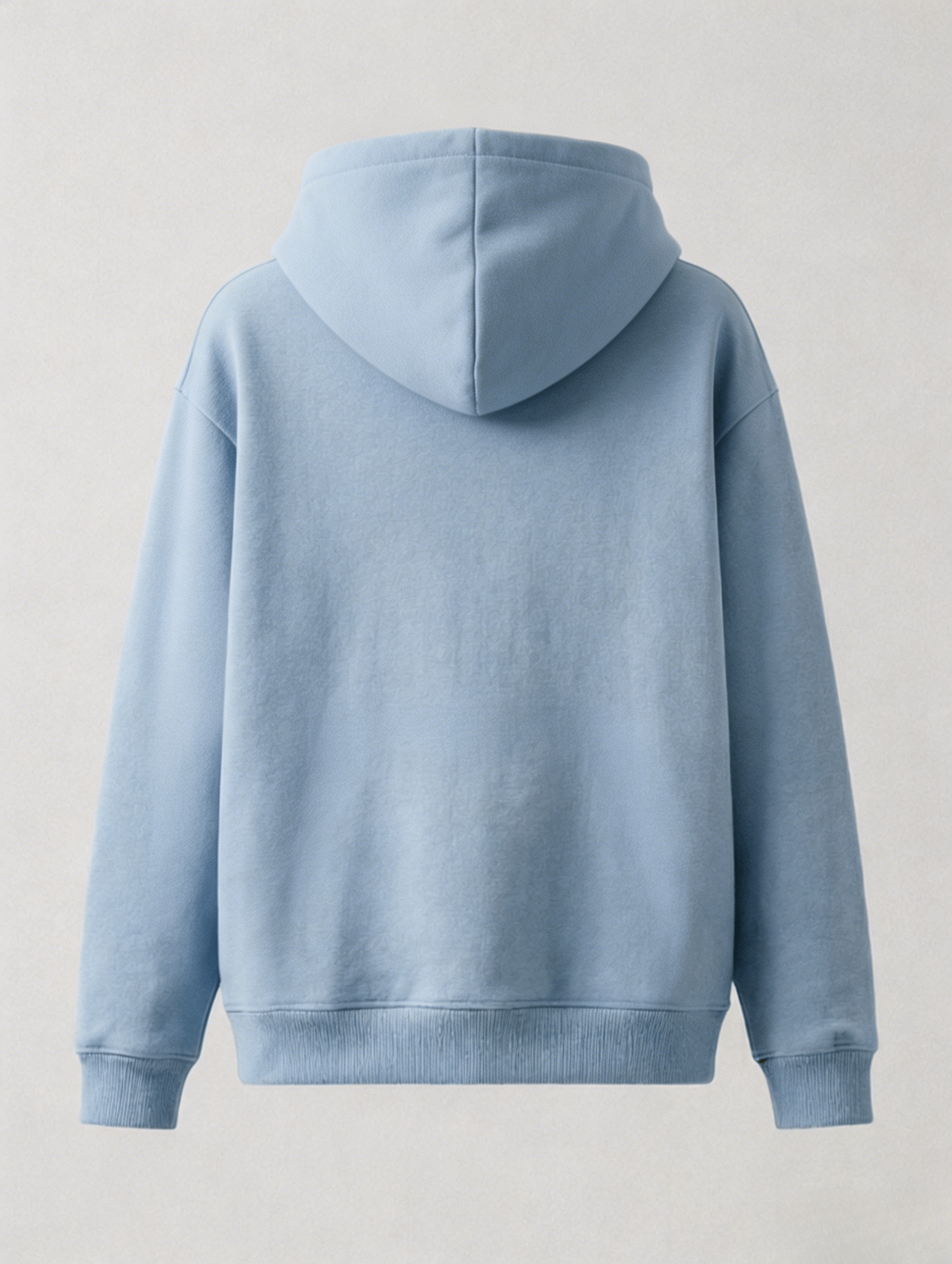 Light Blue Lace Trim Half-Zip Hoodie - Image 2