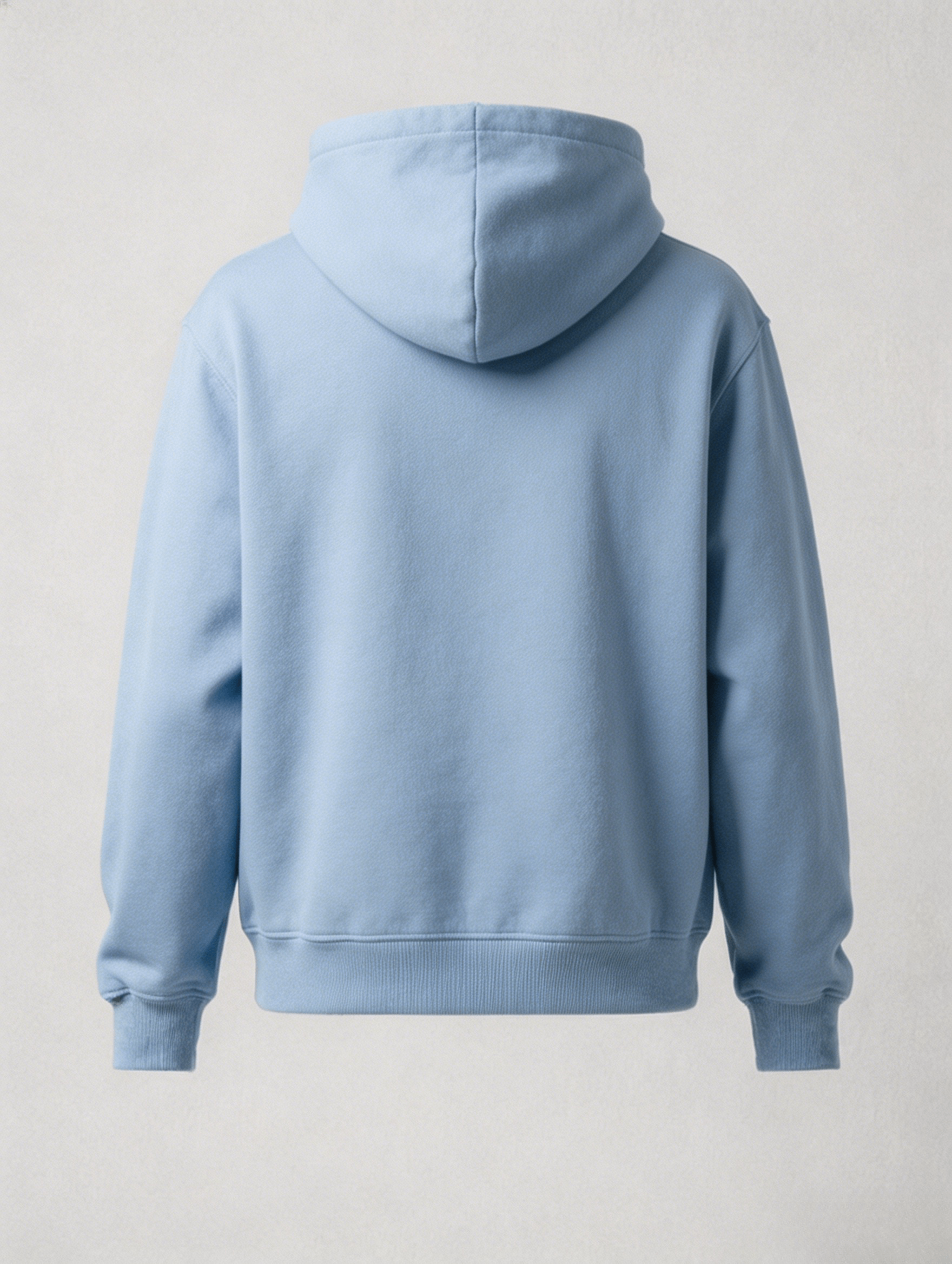 Light Blue Floral Embroidery Half-Zip Hoodie - Image 2