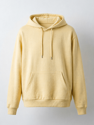 Pale Yellow Drawstring Hoodie