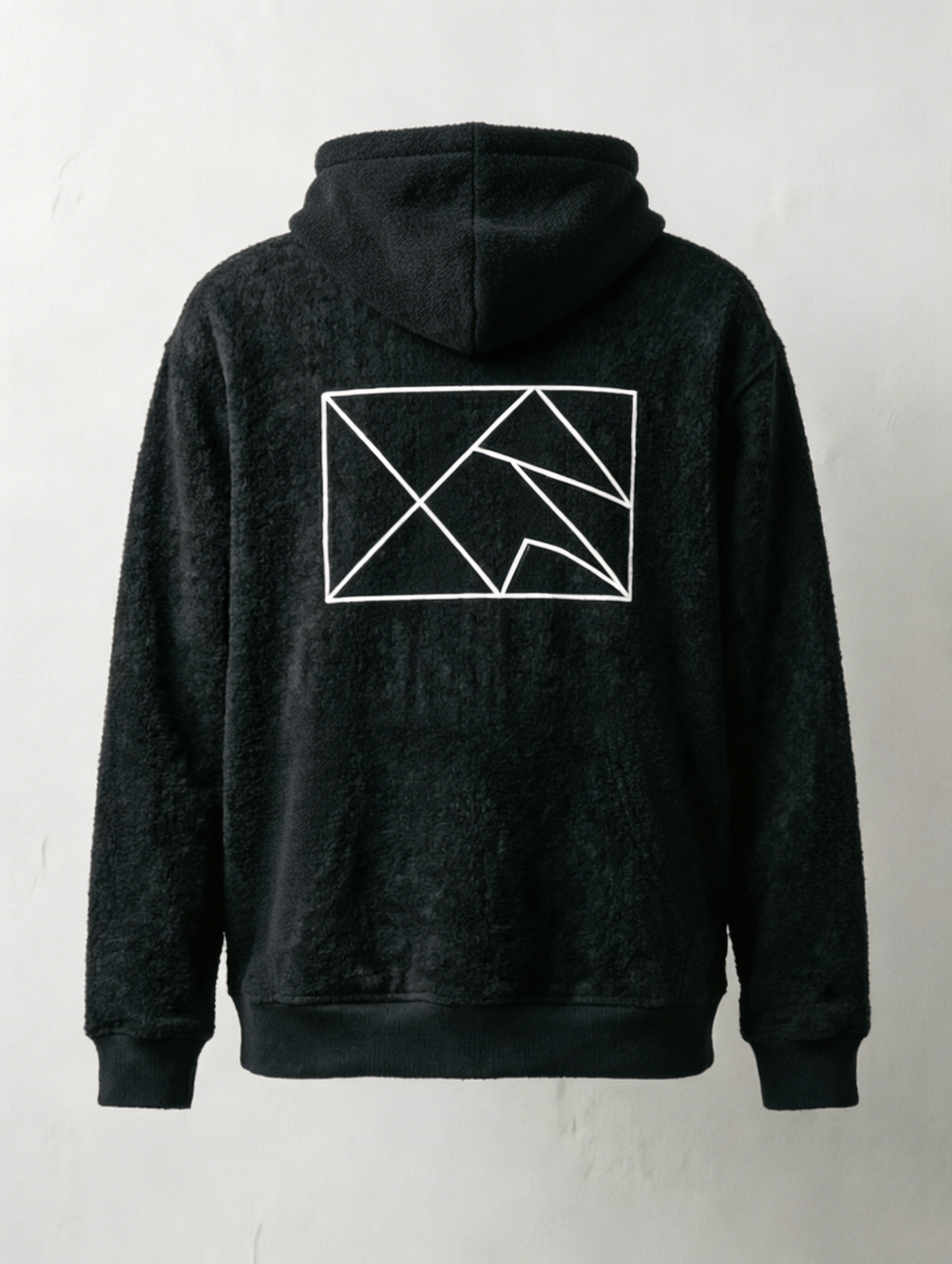 Geometric Print Fleece Pullover Hoodie - Image 2