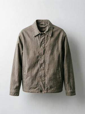 Vintage Washed Taupe Workwear Coach Jacket