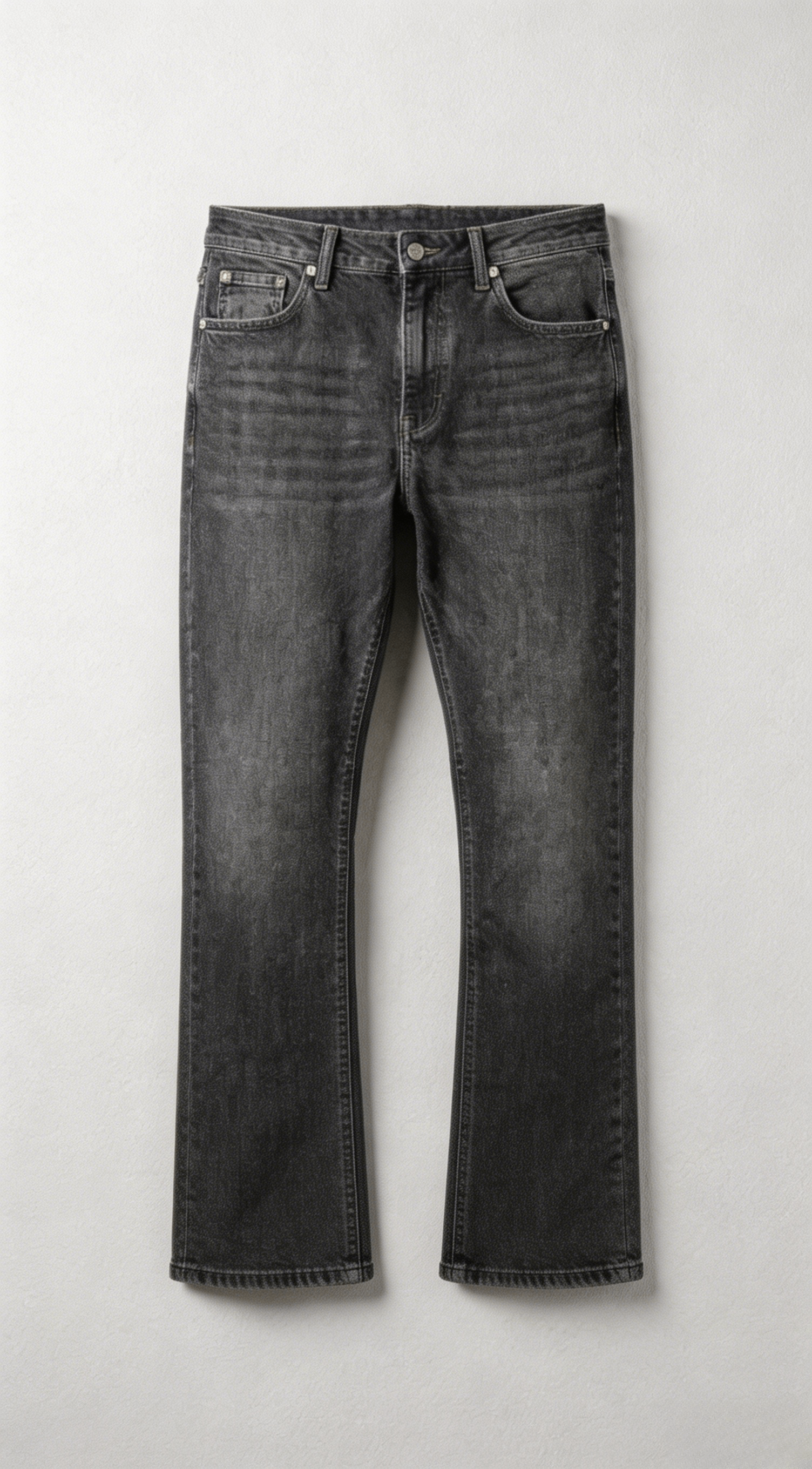 Washed Black Bootcut Denim Jeans