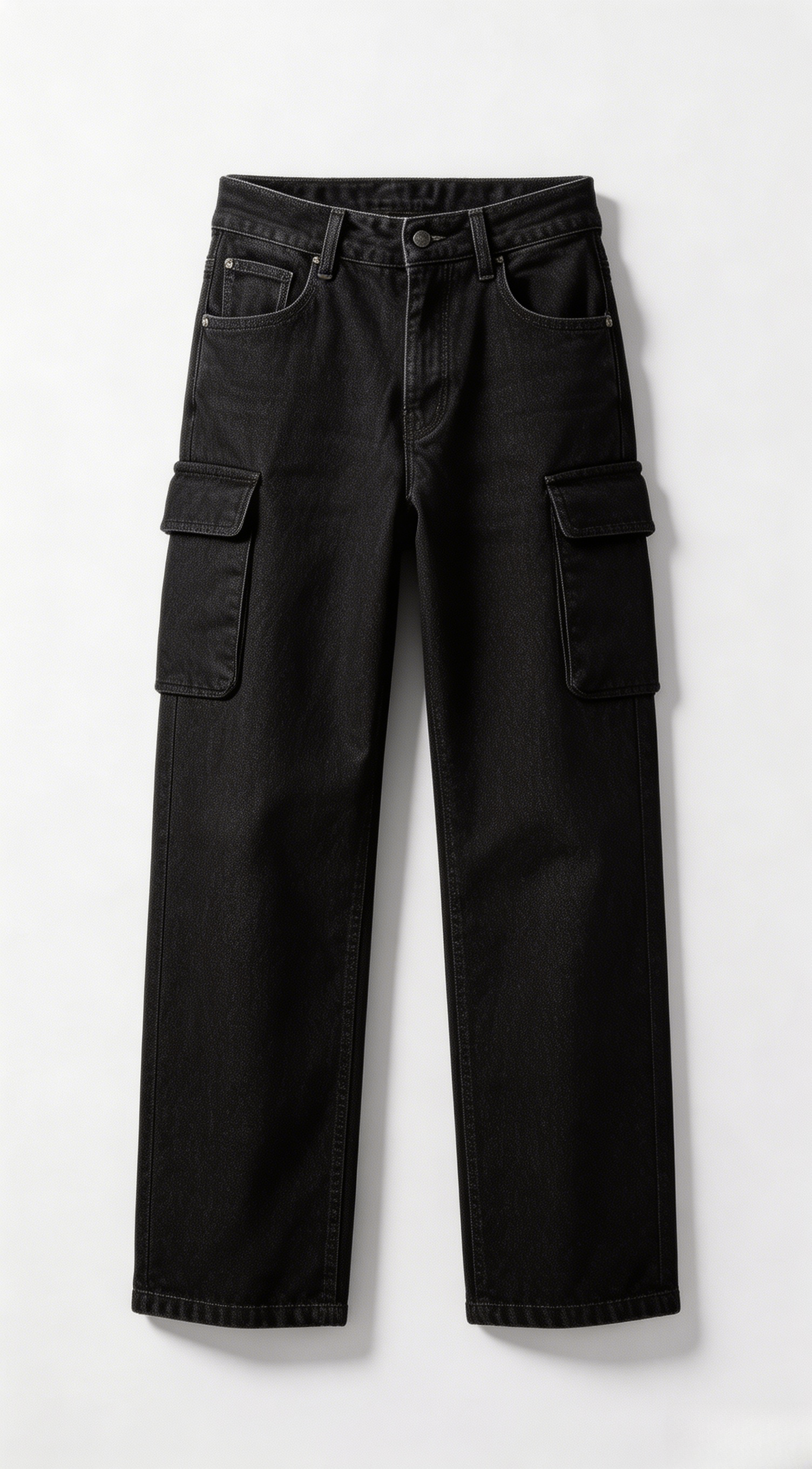 Black Cargo Denim Jeans