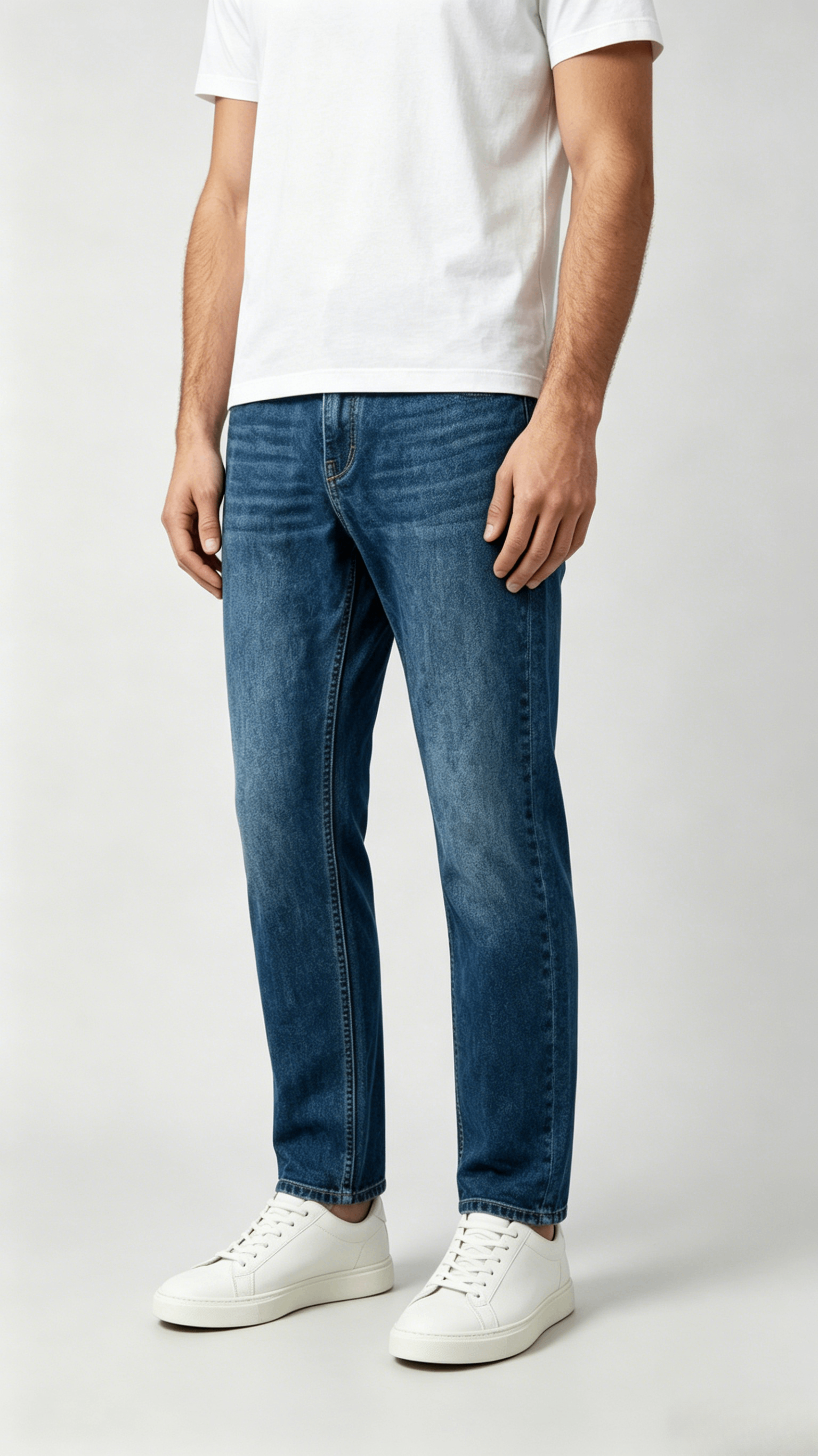 Straight Fit Classic Denim Jeans - Image 4