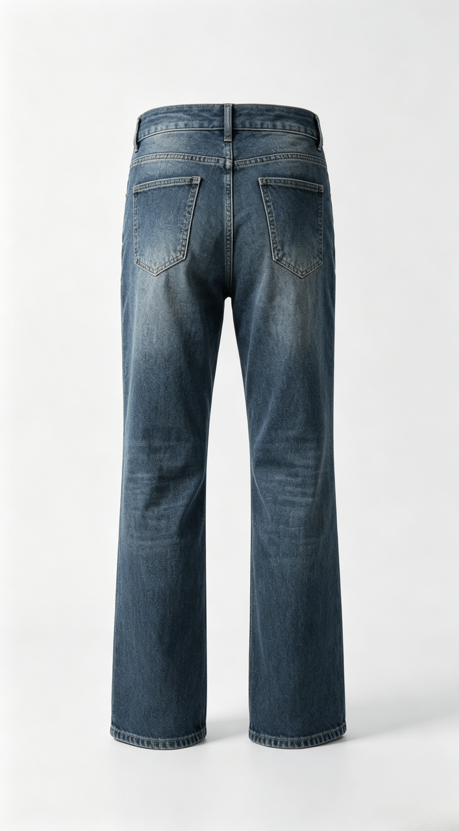 Straight Leg Medium Wash Denim Jeans - Image 2