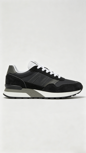 Black Retro Suede Sneakers