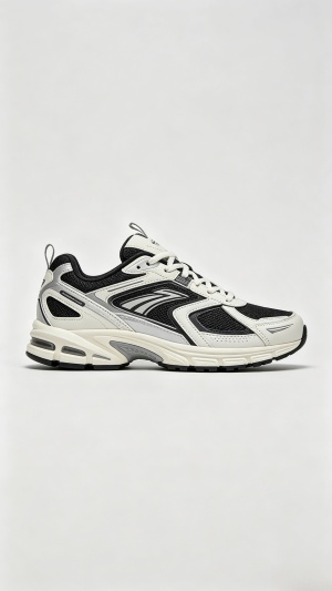 Black White Mesh Chunky Sneakers