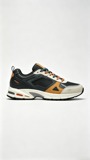 Black Grey Mesh Multi-Color Sneakers