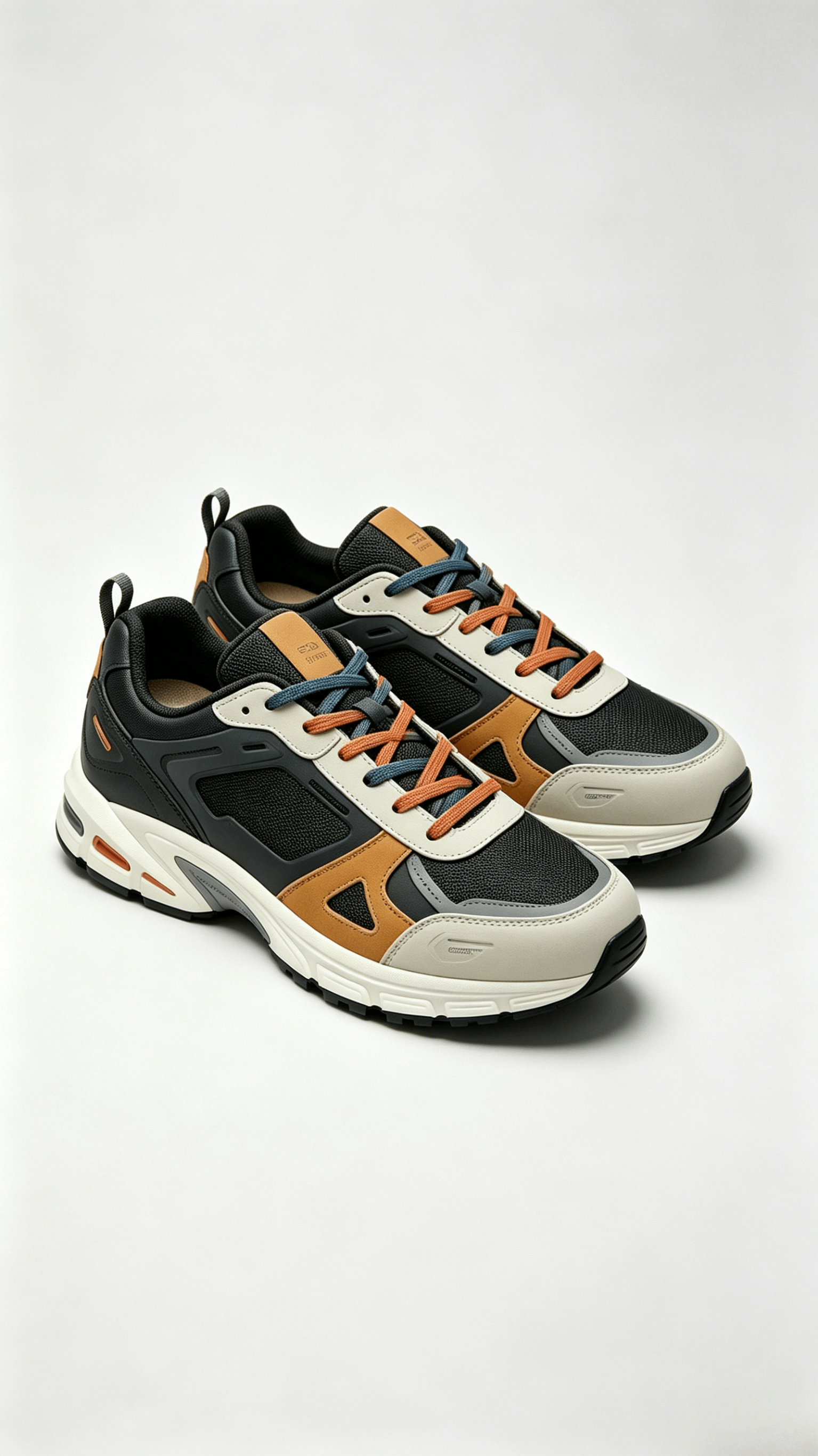 Black Grey Mesh Multi-Color Sneakers - Image 4