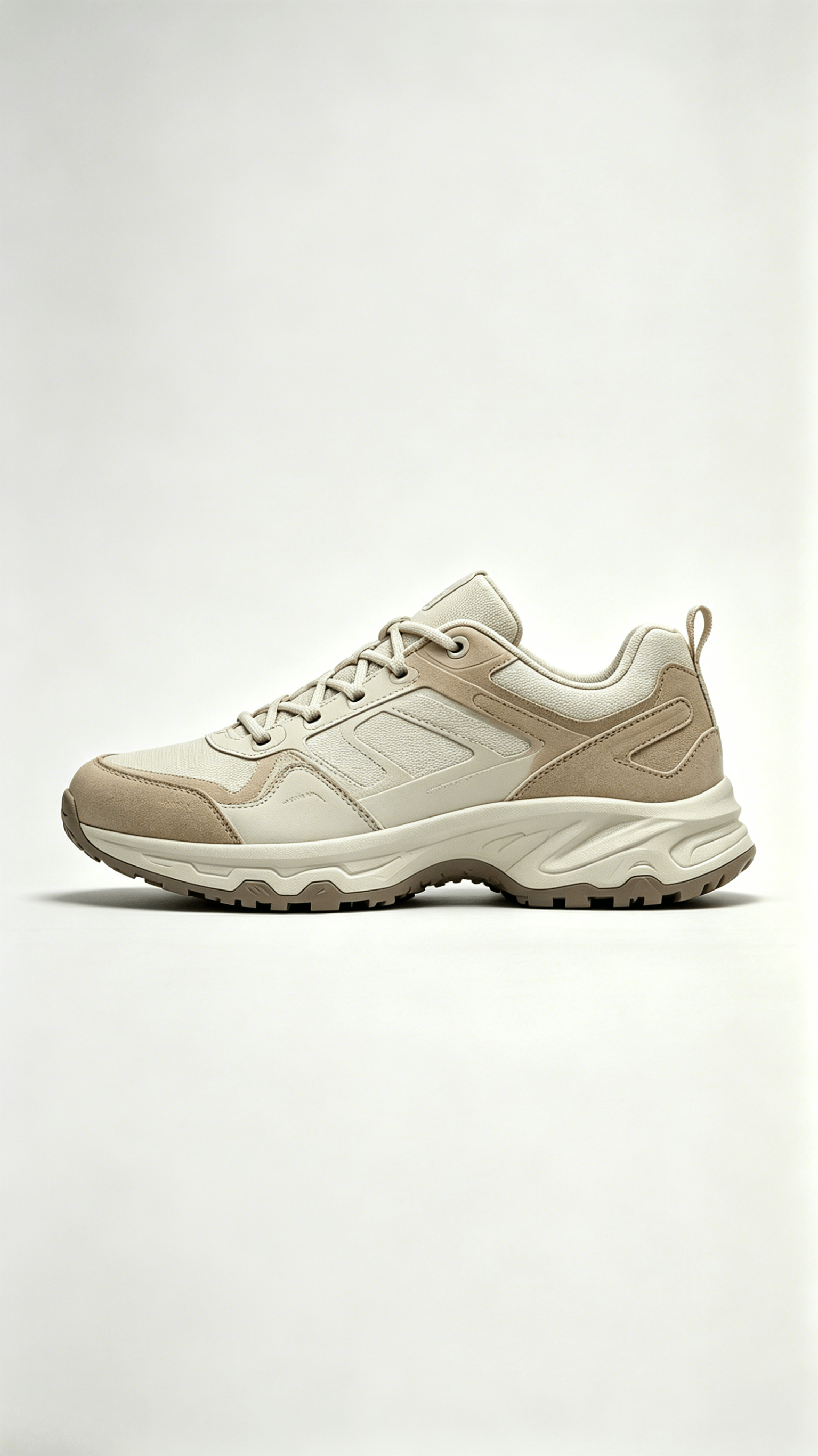 Beige Tan Suede Hiking Sneakers - Image 2
