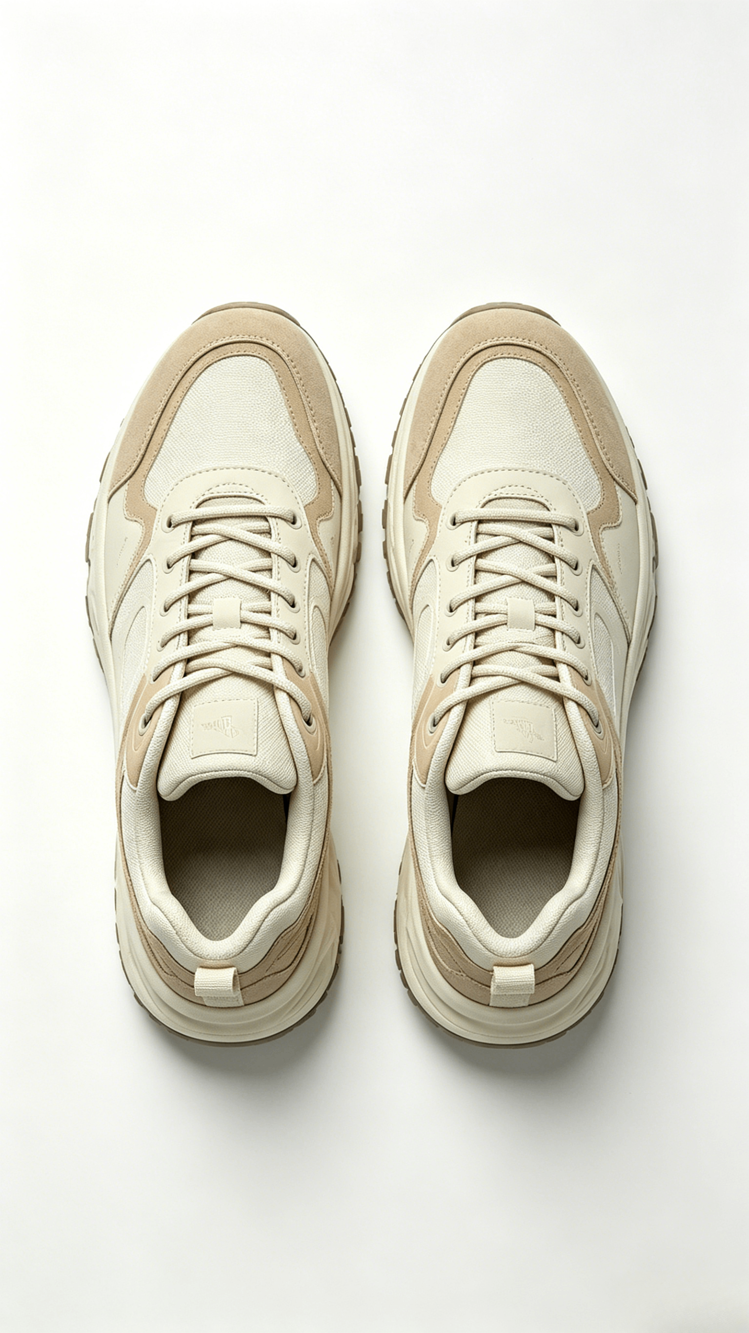 Beige Tan Suede Hiking Sneakers - Image 3