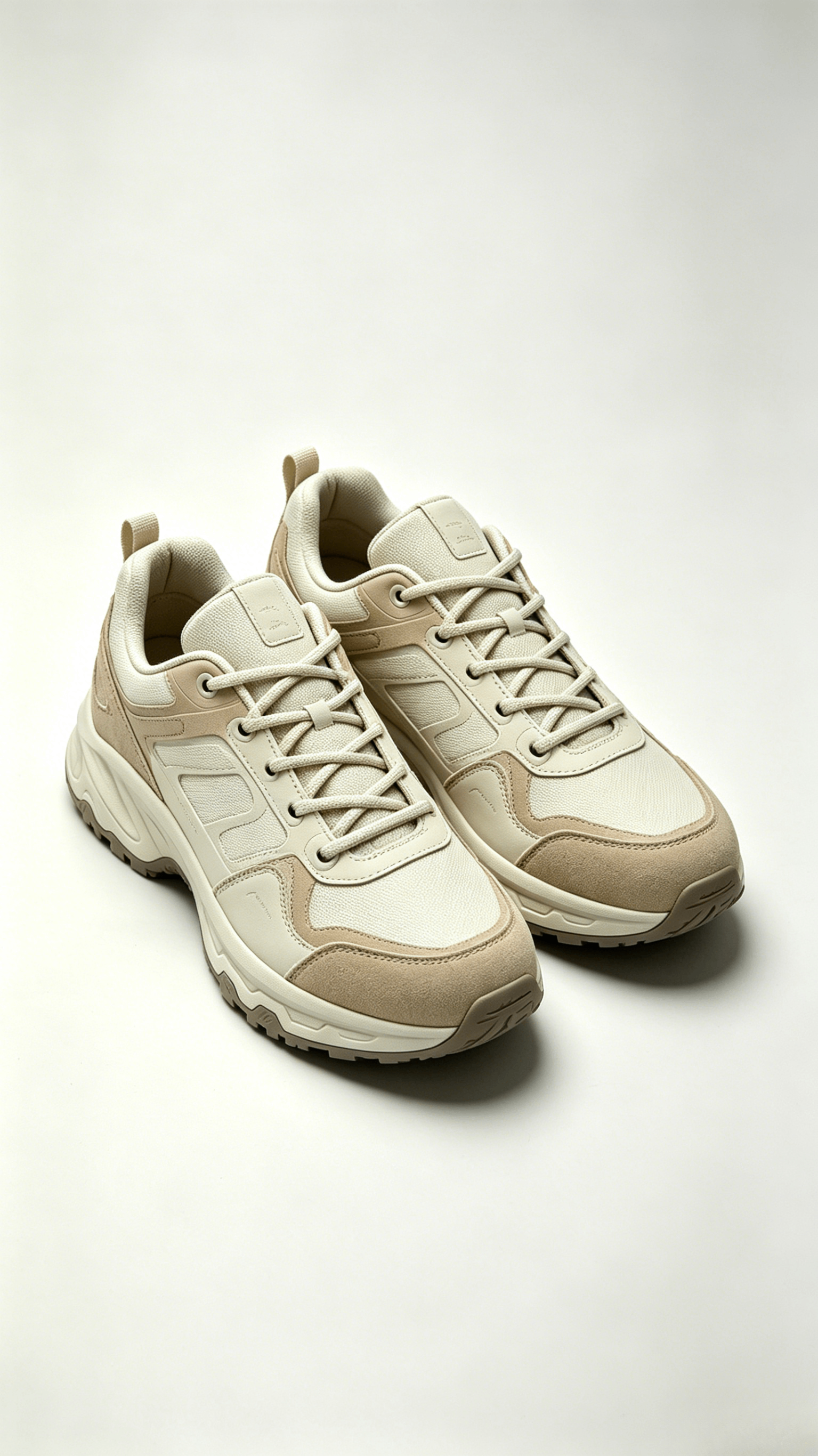 Beige Tan Suede Hiking Sneakers - Image 4