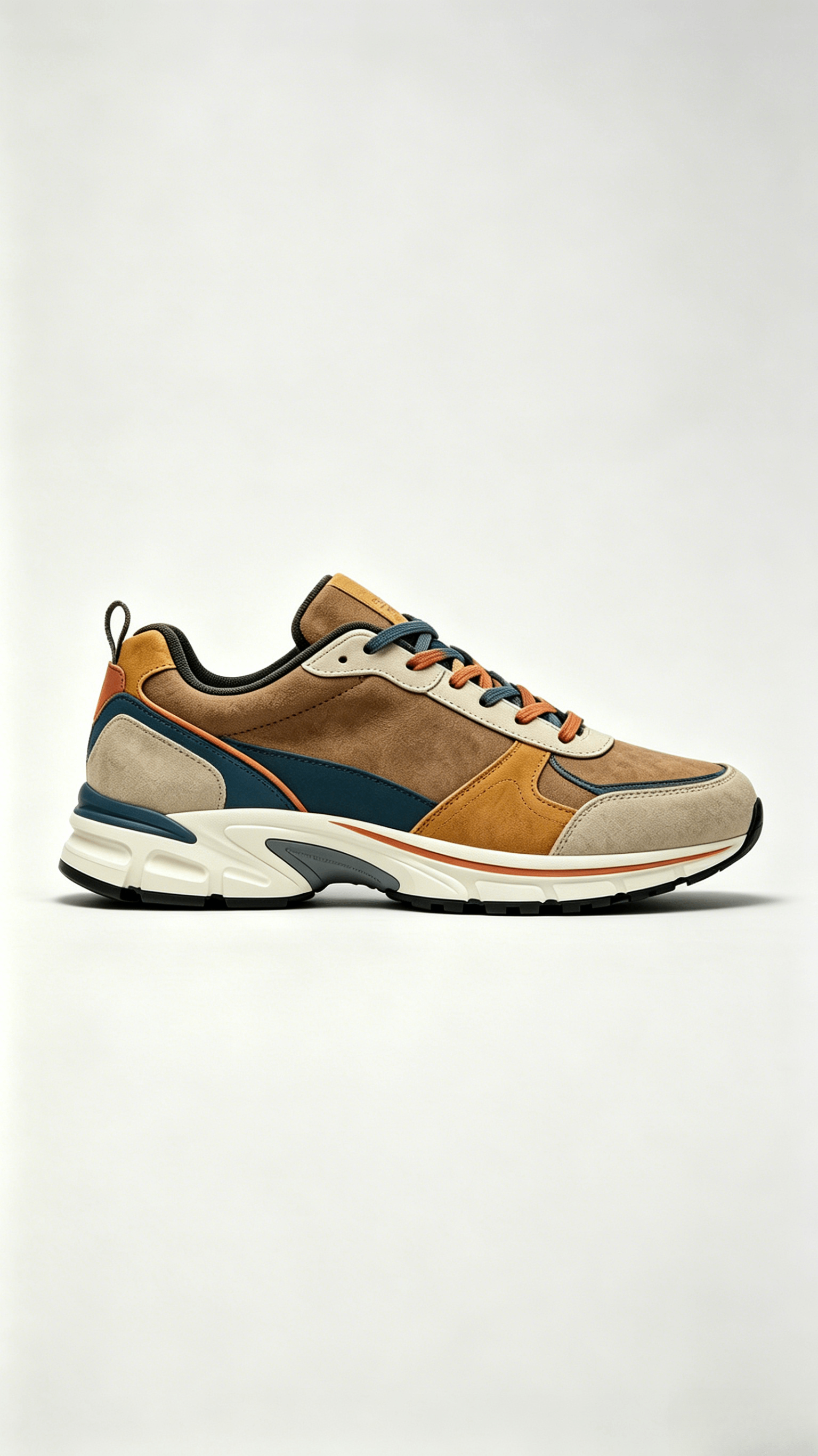 Multi-Color Suede Retro Sporty Sneakers