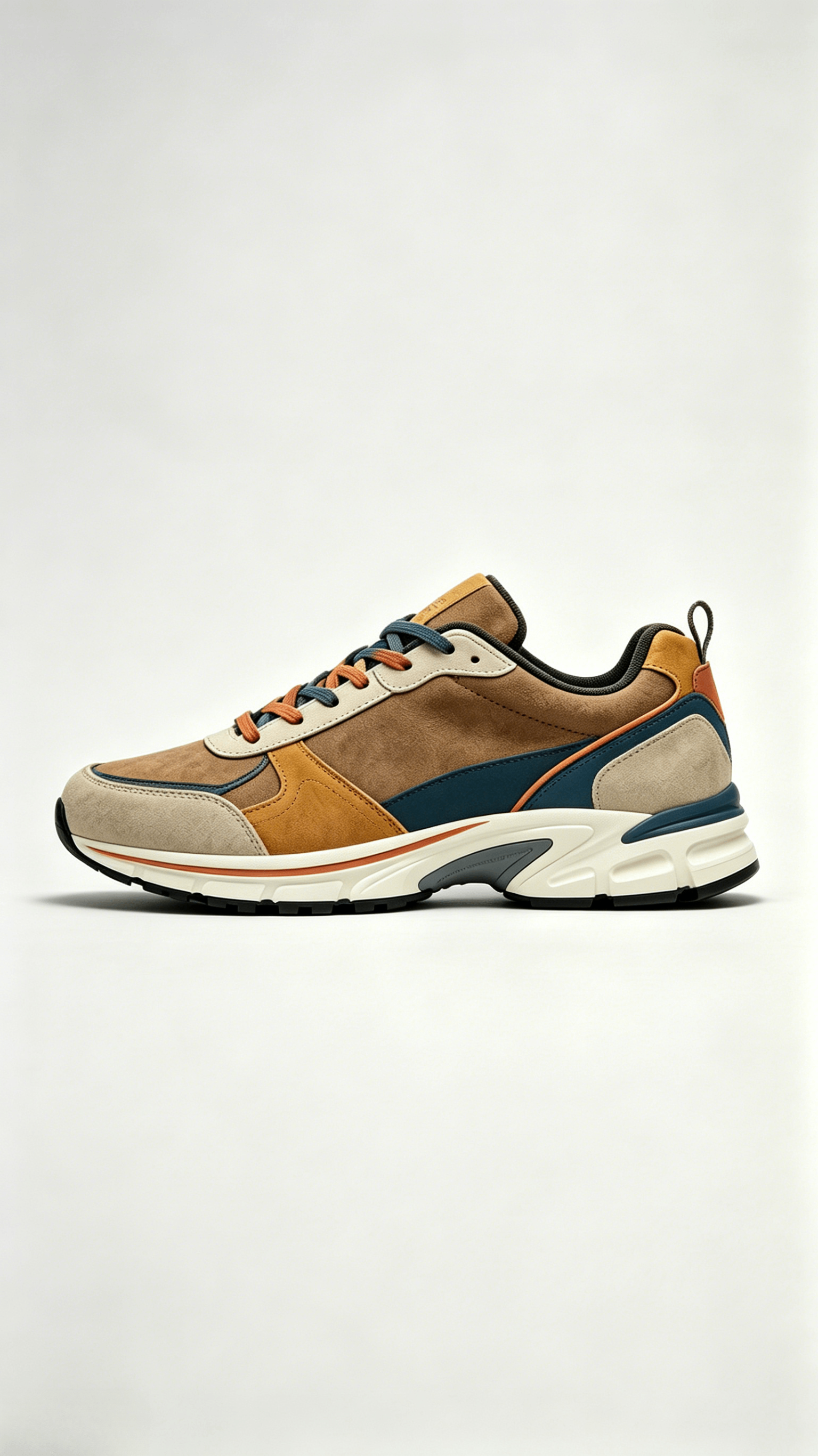 Multi-Color Suede Retro Sporty Sneakers - Image 2
