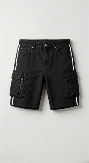 Stripe Detail Cargo Shorts
