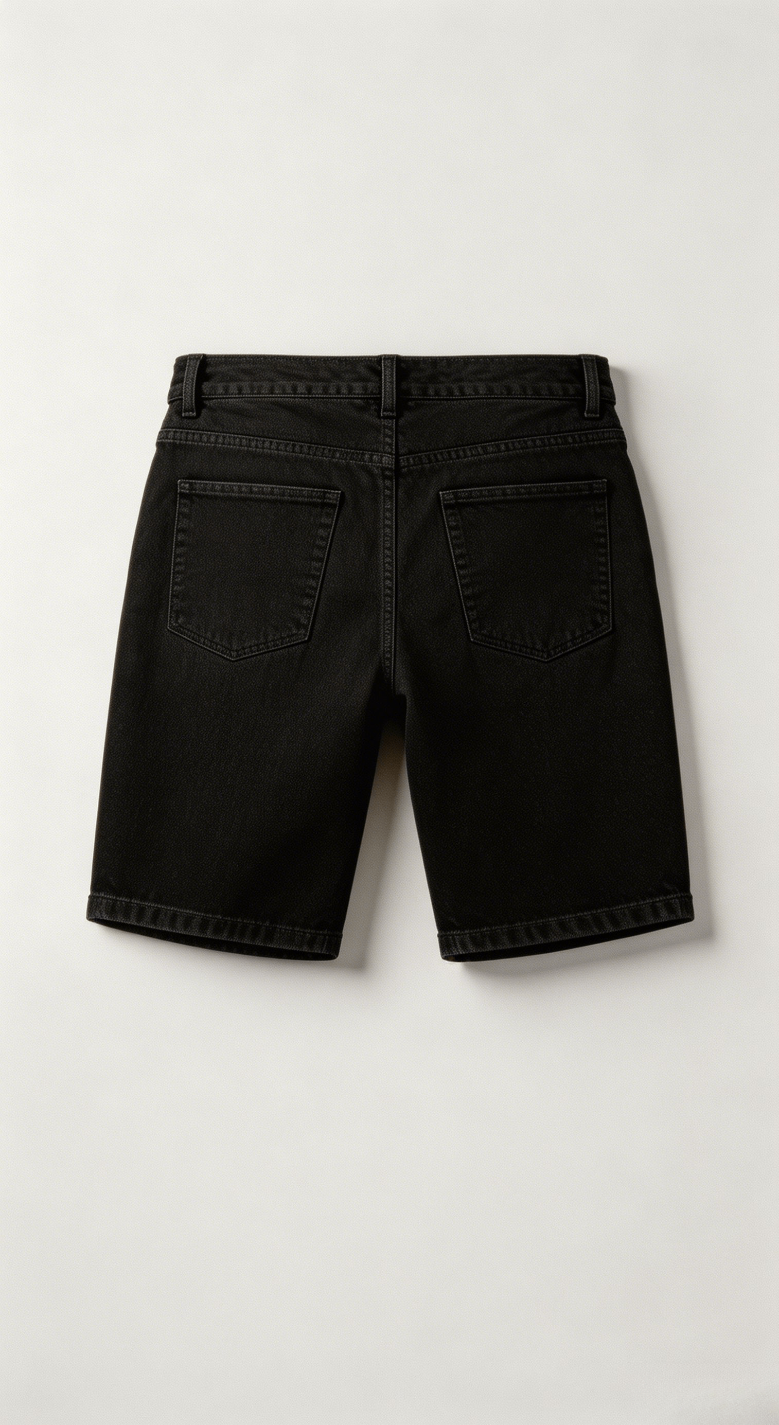 Classic Black Denim Shorts - Image 2
