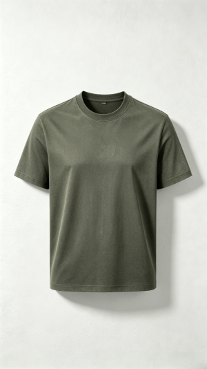 Olive Green Crew Neck T-Shirt