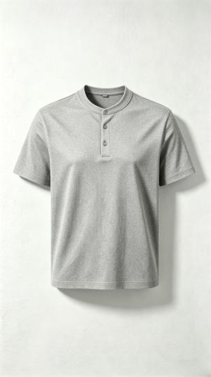Light Gray Henley T-Shirt