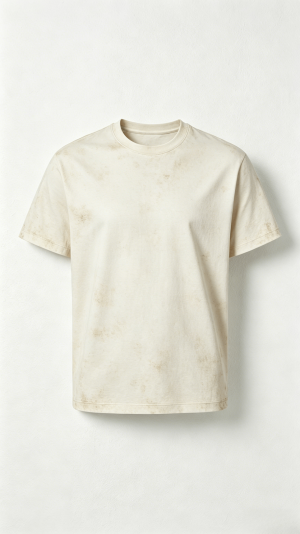 Beige Washed Effect T-Shirt