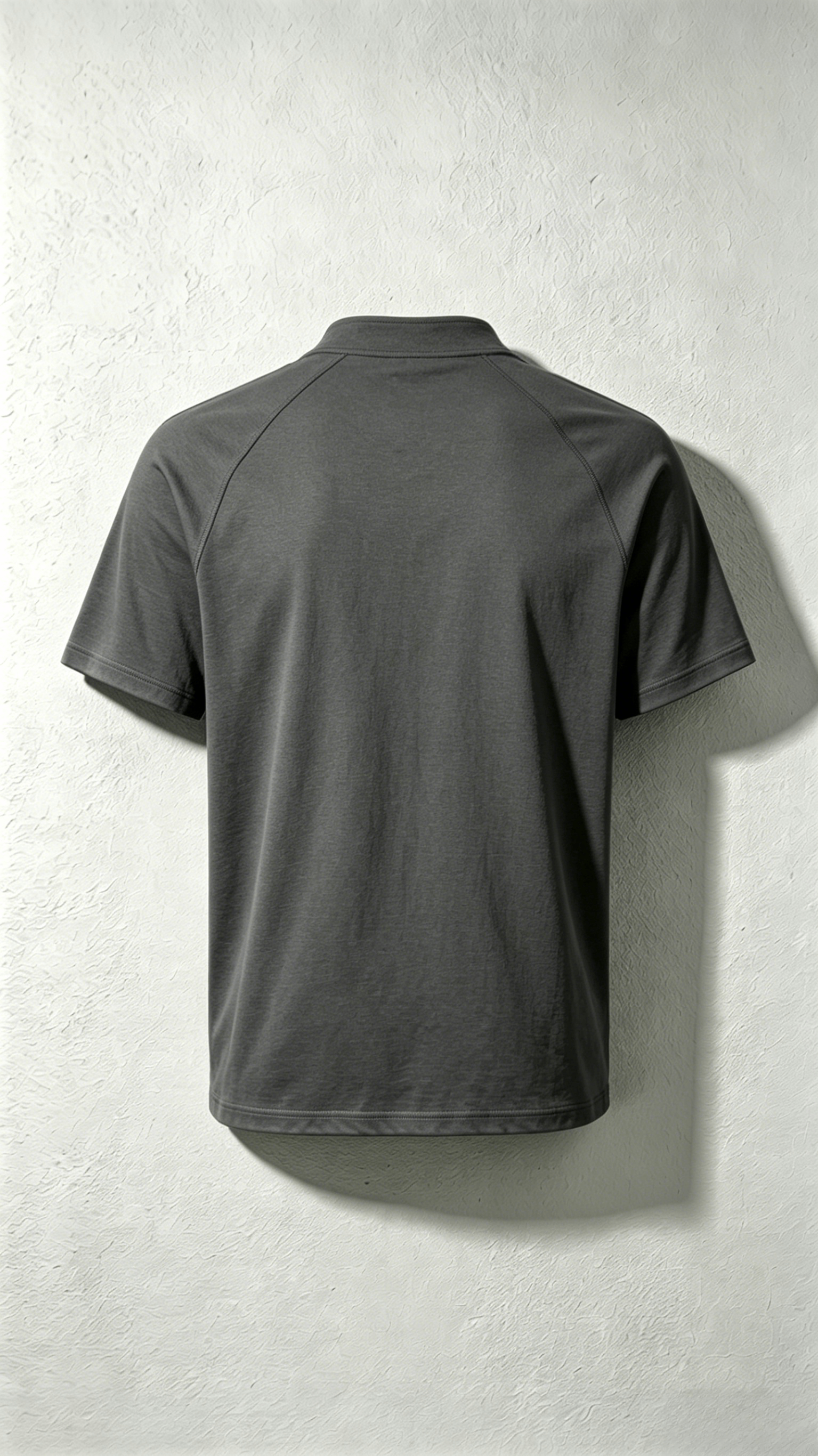 Dark Grey Half-Zip Pocket T-Shirt - Image 2