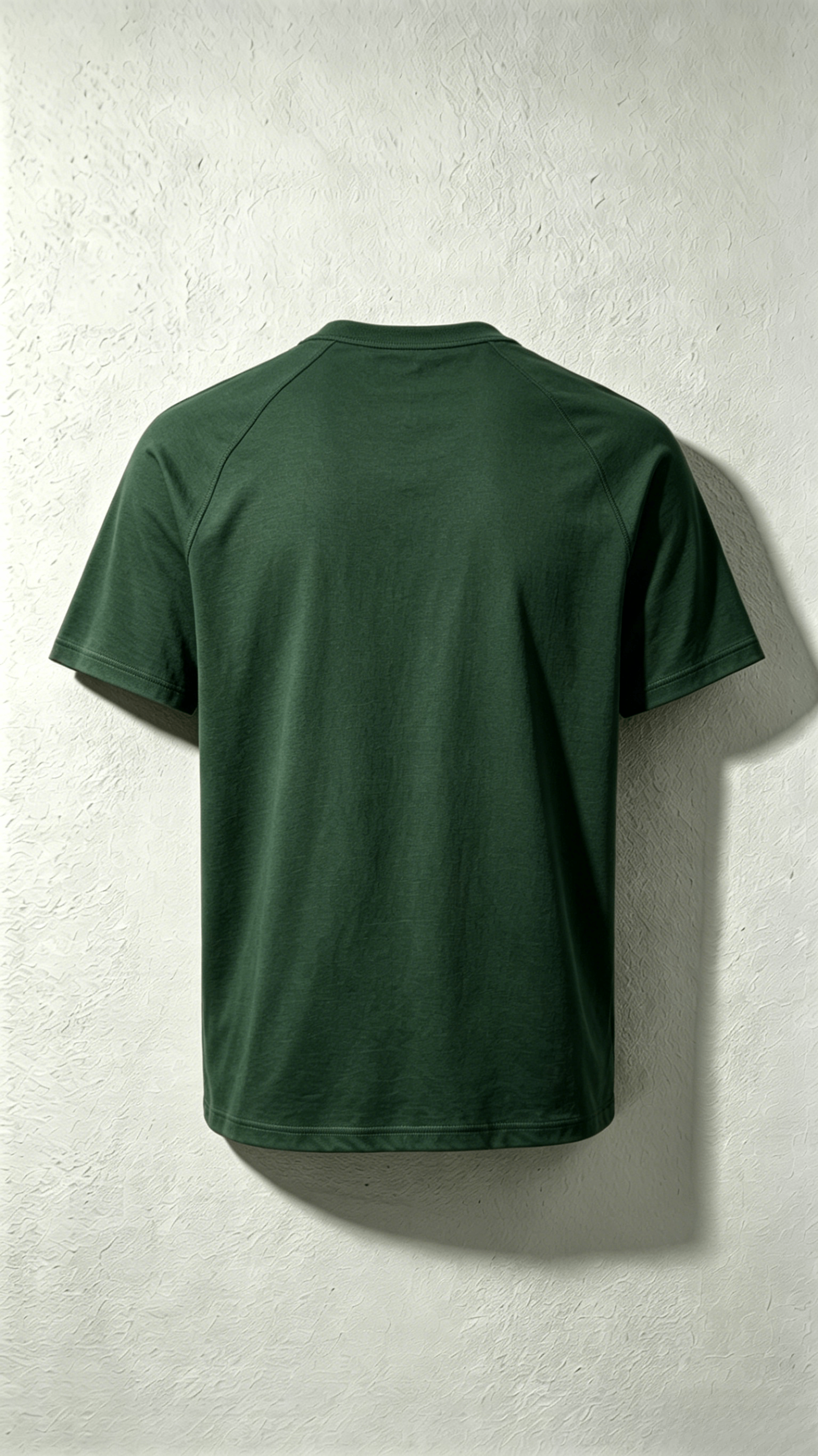 Forest Green Diagonal Pocket Henley T-Shirt - Image 2