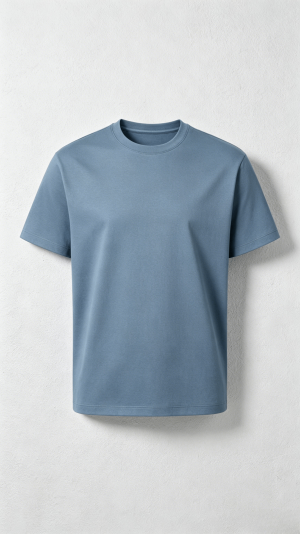 Light Blue Classic Crew Neck T-Shirt