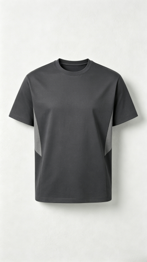 Dark Gray Color Block T-Shirt
