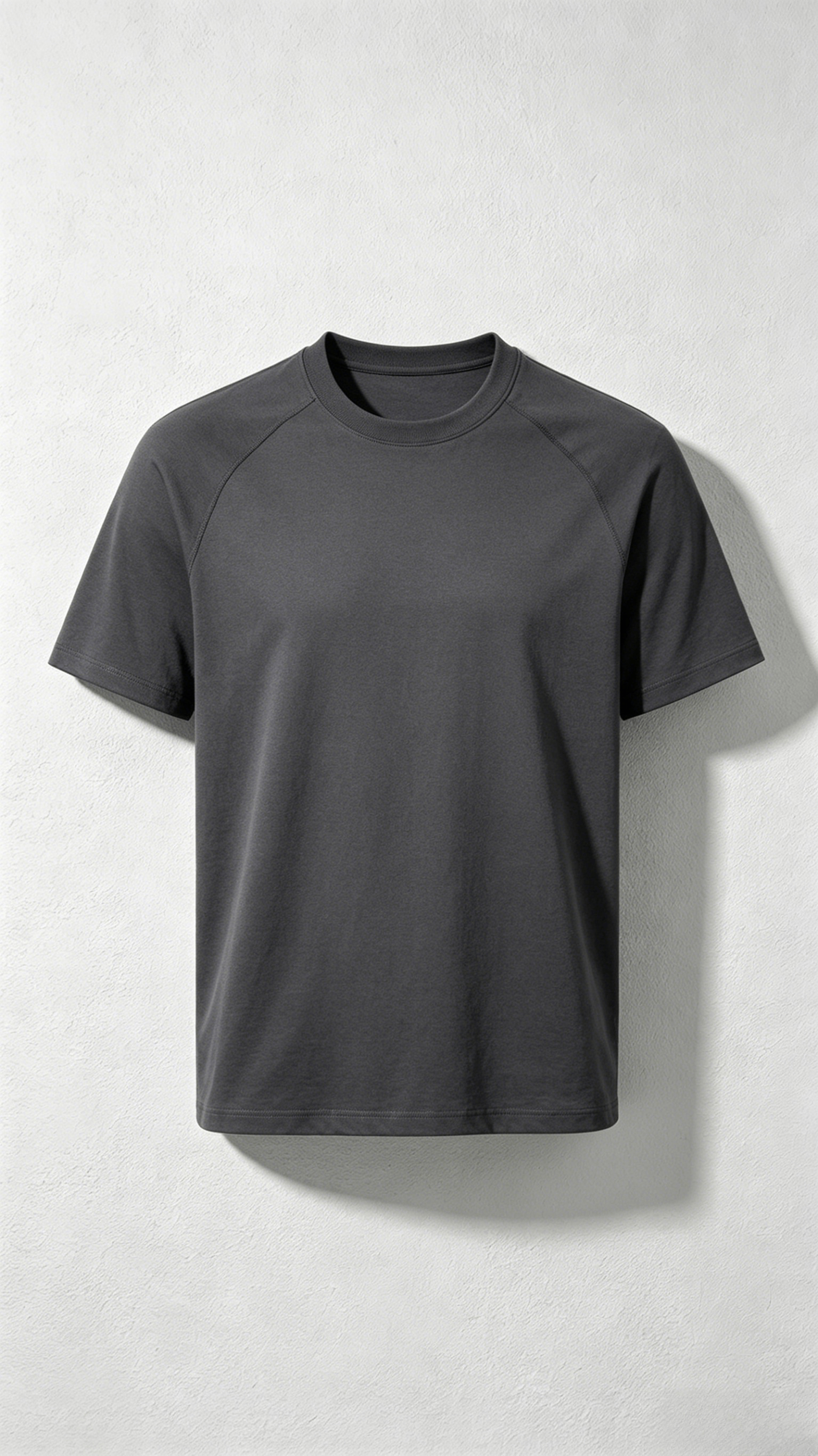 Dark Grey Raglan Crew Neck T-Shirt
