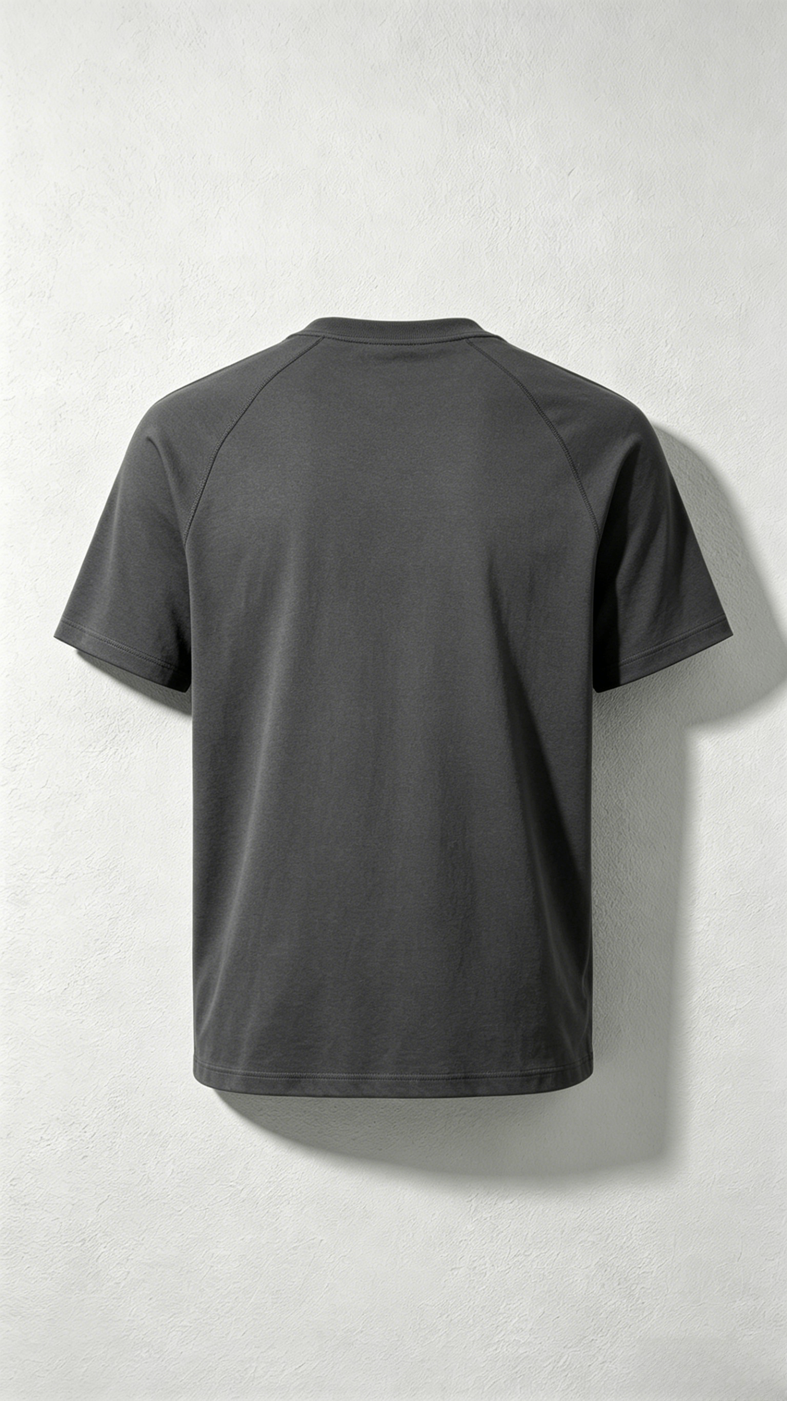 Dark Grey Raglan Crew Neck T-Shirt - Image 2