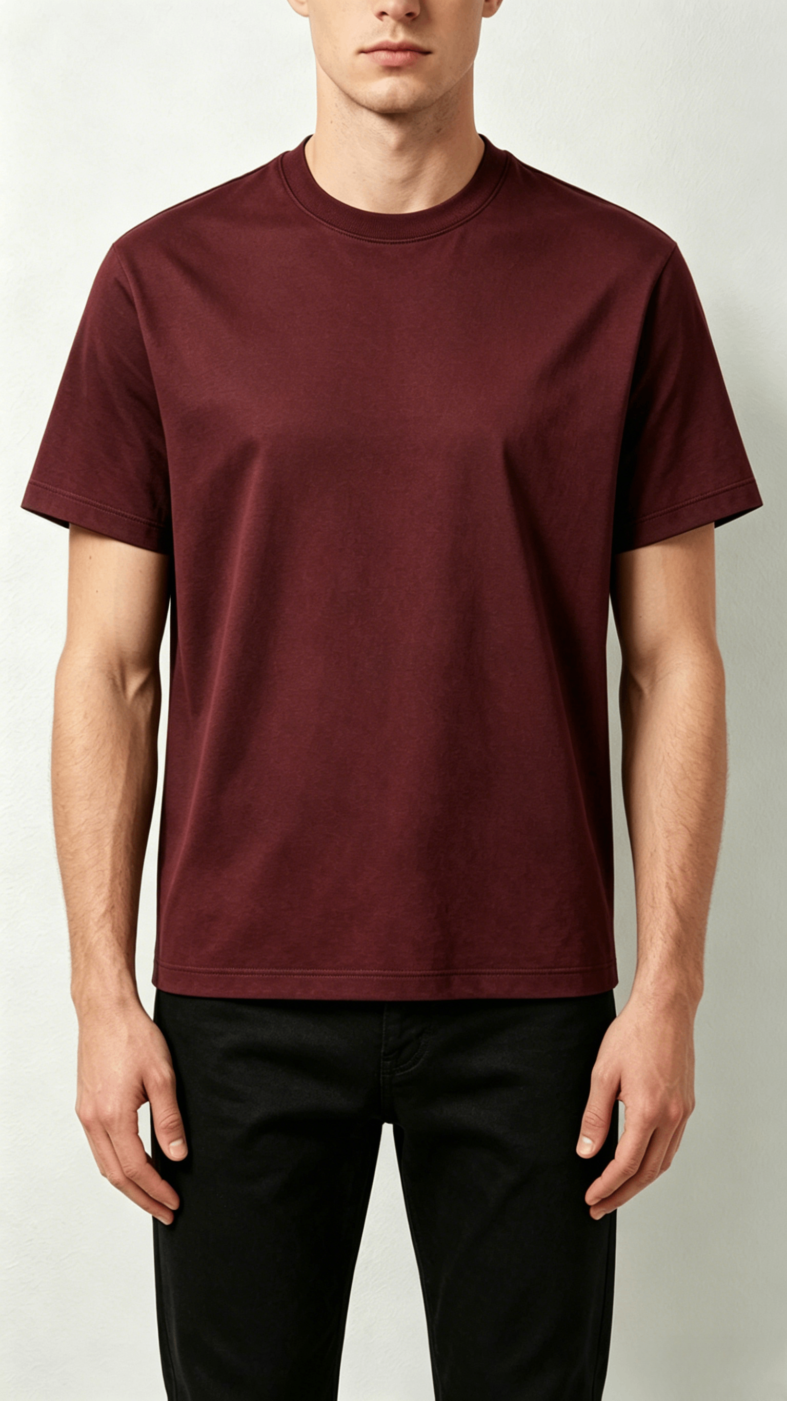 Maroon Washed T-Shirt - Image 3