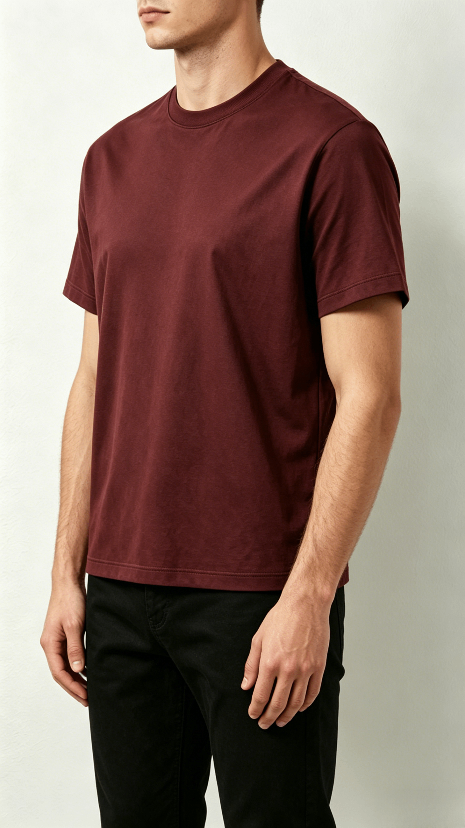Maroon Washed T-Shirt - Image 4
