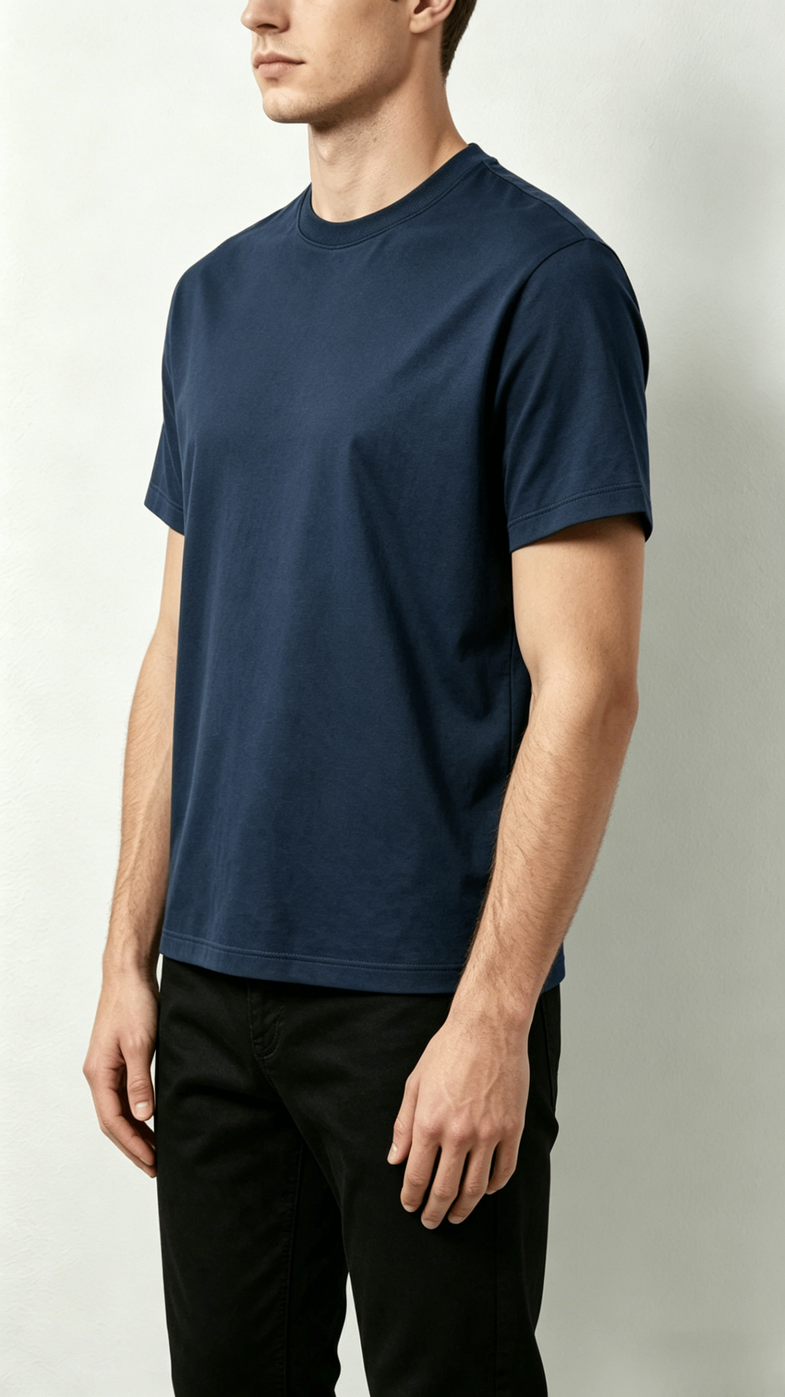 Navy Washed T-Shirt - Image 4
